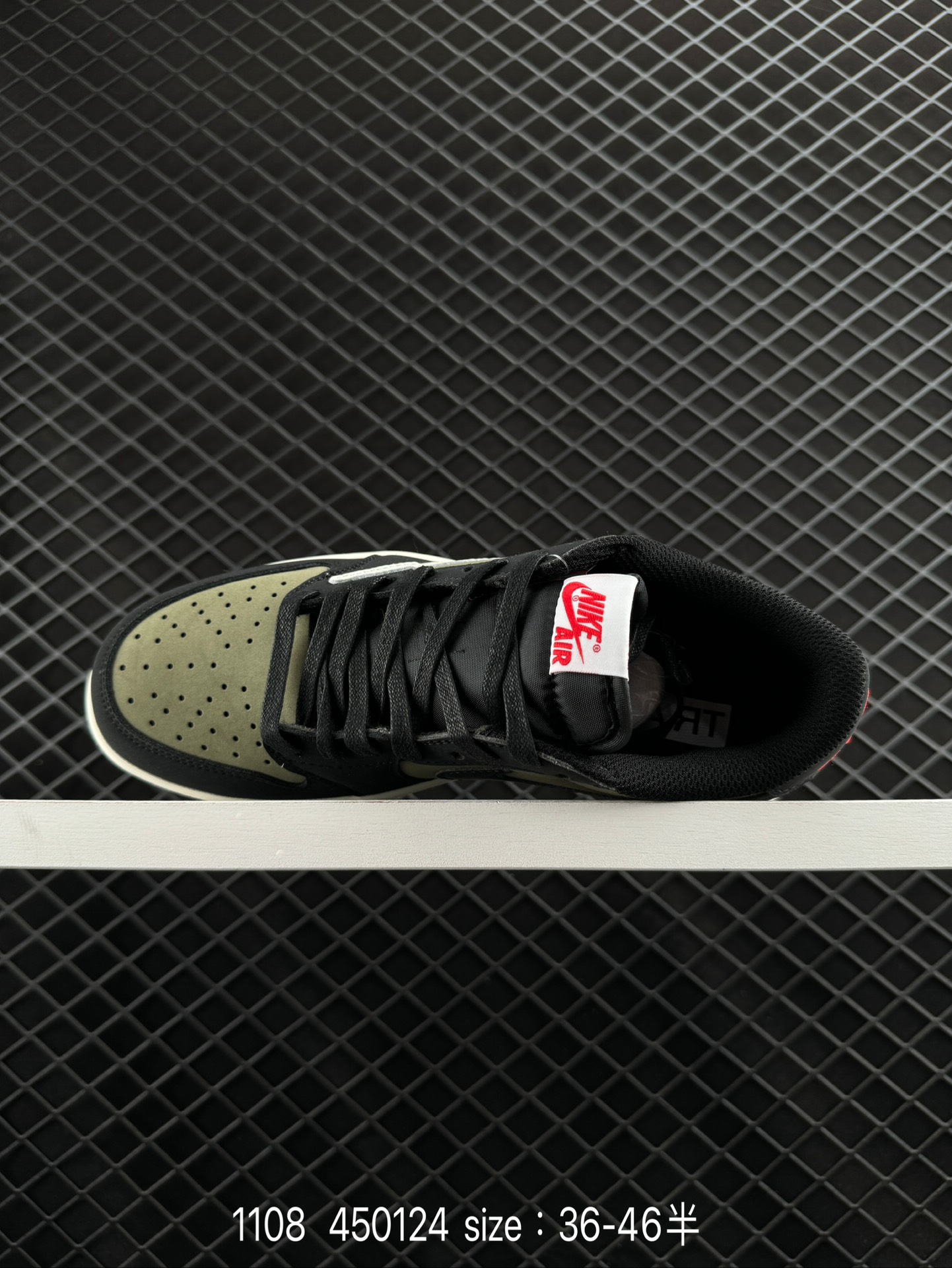 fragment design x Travis Scott x Nike Air Jordan 1 Low OG SP”Black/Green Toe“